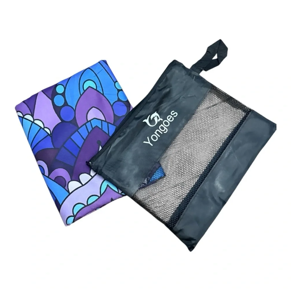 Yongoes Microfiber Lightweight Thin Beach Towel Sand Free Quick Dry nwot